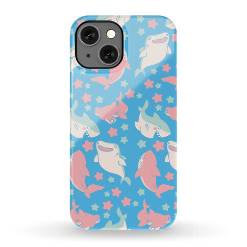 Happy Shark Pattern Phone Case